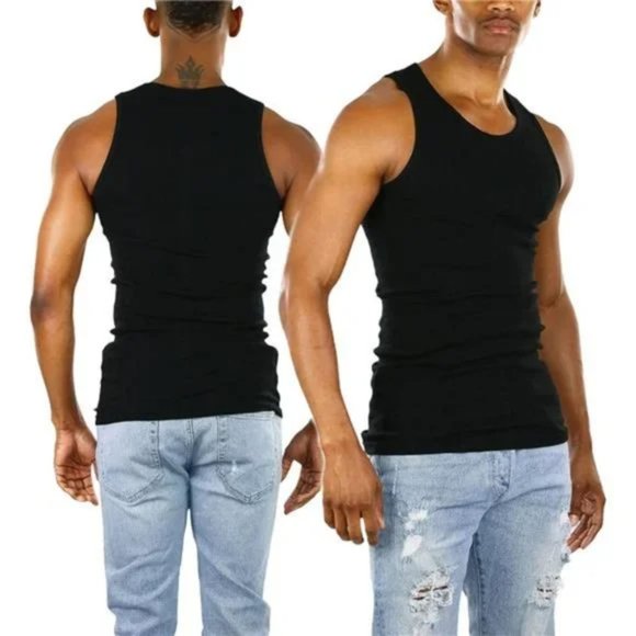 Men’s Workout A-Shirt Long Muscle Shirt Tank Top Sizes S -5X - Picture 3 of 8